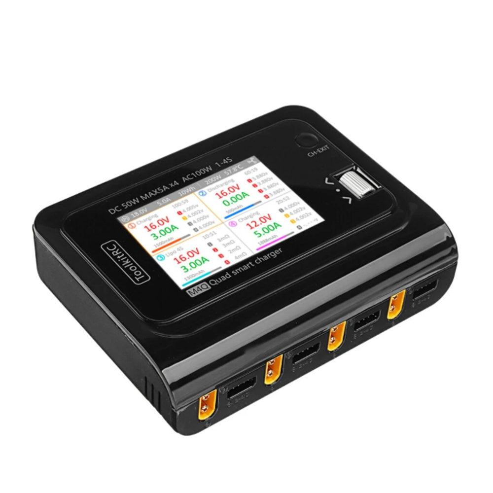 ToolkitRC M4Q AC/DC Quad Battery Charger (4S/5A/50W)