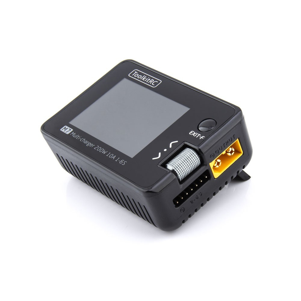 ToolkitRC M7 200W 10A DC Balance Charger Discharger for 1-6S Lipo Battery With Voltage Servo Checker ESC Receiver Signal Tester