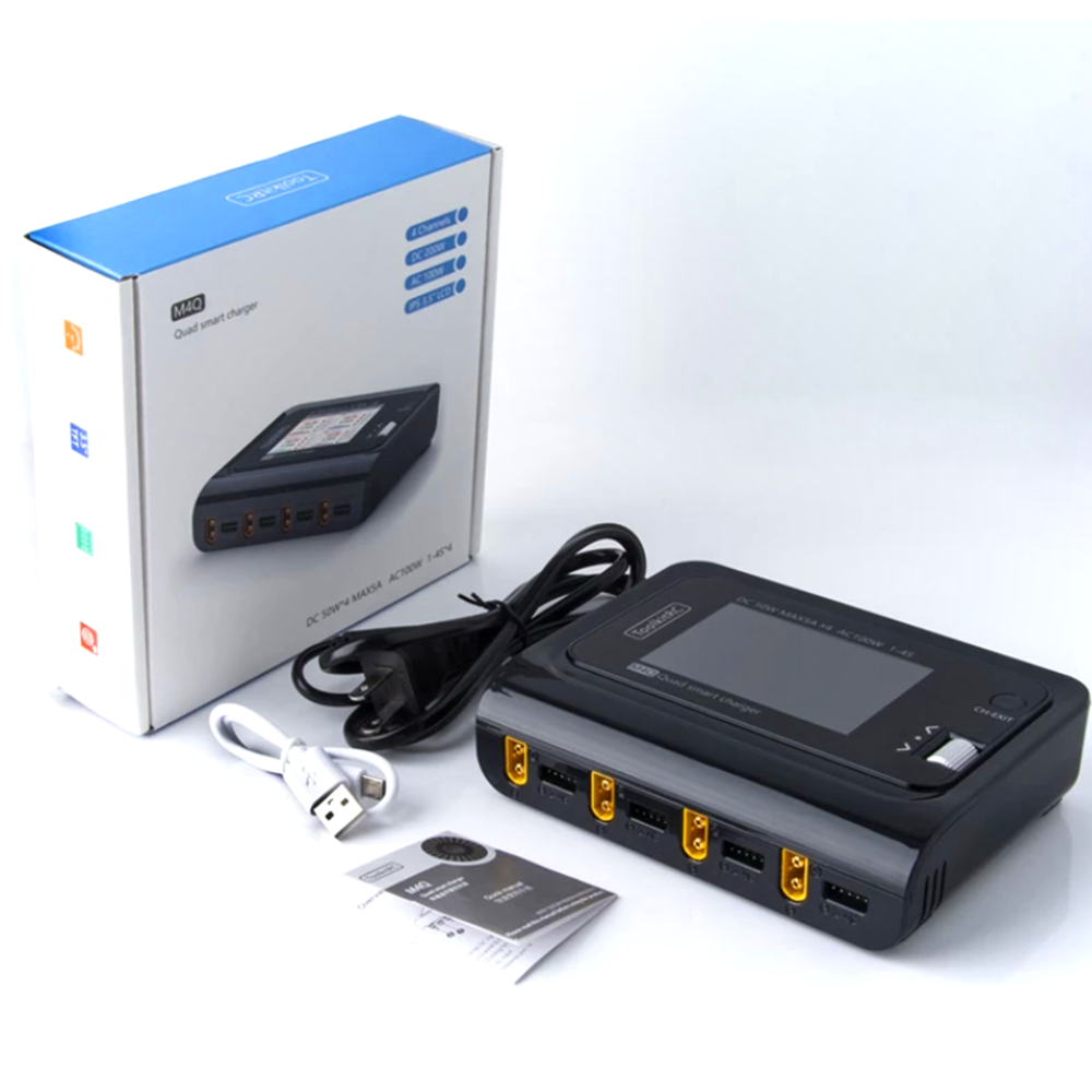 ToolkitRC M4Q AC/DC Quad Battery Charger (4S/5A/50W)