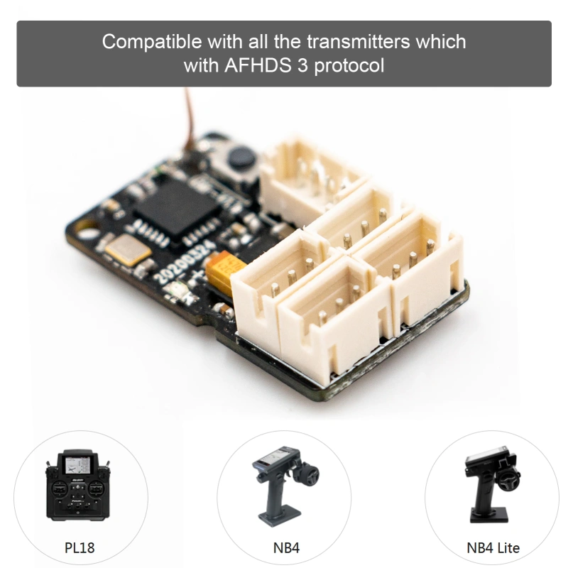 Flysky GMR 4 Channels Micro Receiver With Built-in Gyroscope Interface/ Upgradable Online Noble NB4 Receiver