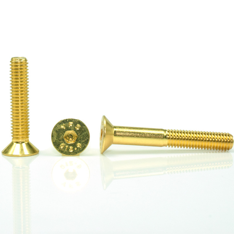 GT55racing M2 golden 12.9 level flat head socket head cap screws