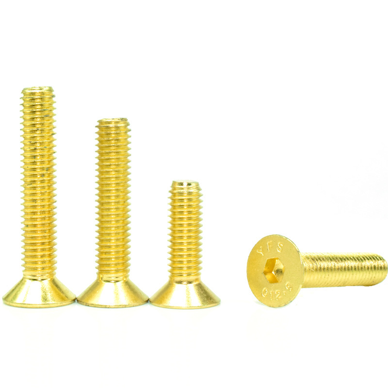 GT55racing M2 golden 12.9 level flat head socket head cap screws