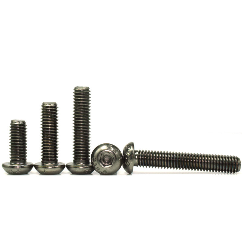 GT55racing M2 Black Nickel Plated 12.9 grade round head socket head cap screws