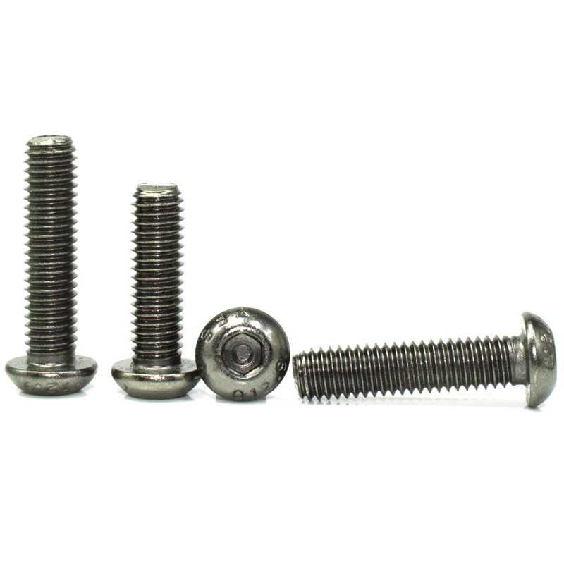 GT55racing M2 Black Nickel Plated 12.9 grade round head socket head cap screws