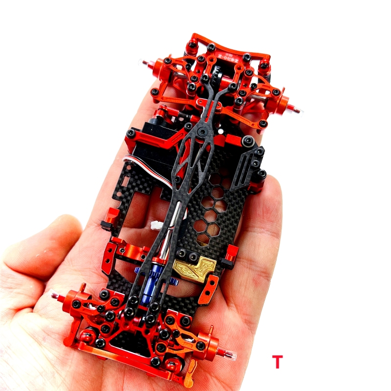 ZERO-Z 1/28 DZ01 AWD Chassis Red Finished Version (racing and drifting wheelbase 90/94/98mm)