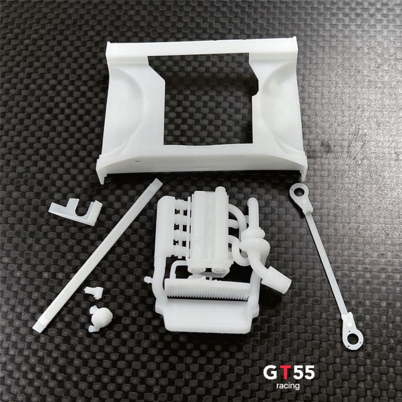 GT55racing 1/28 3D Printed Turbo Engine for KYOSHO TOYOTA AE86 Body