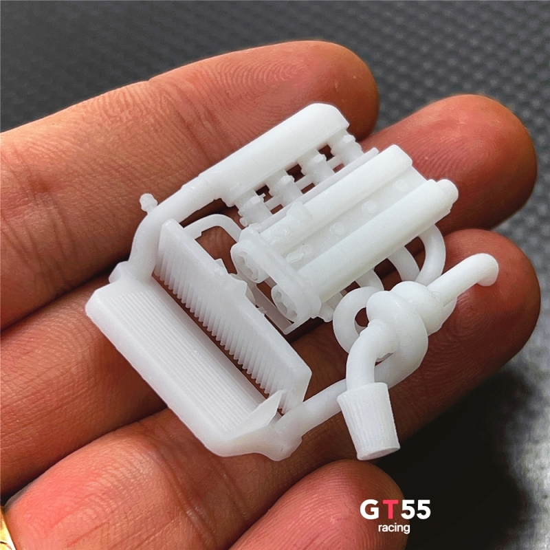 GT55racing 1/28 3D Printed Turbo Engine for KYOSHO TOYOTA AE86 Body