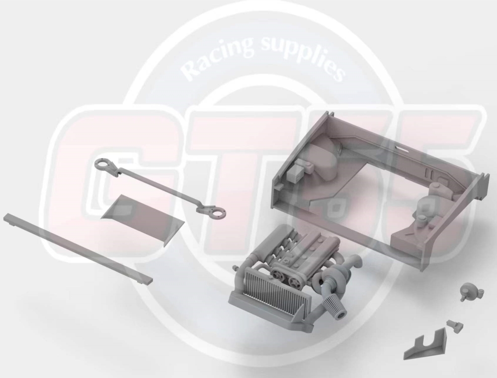 GT55racing 1/28 3D Printed Turbo Engine for KYOSHO TOYOTA AE86 Body