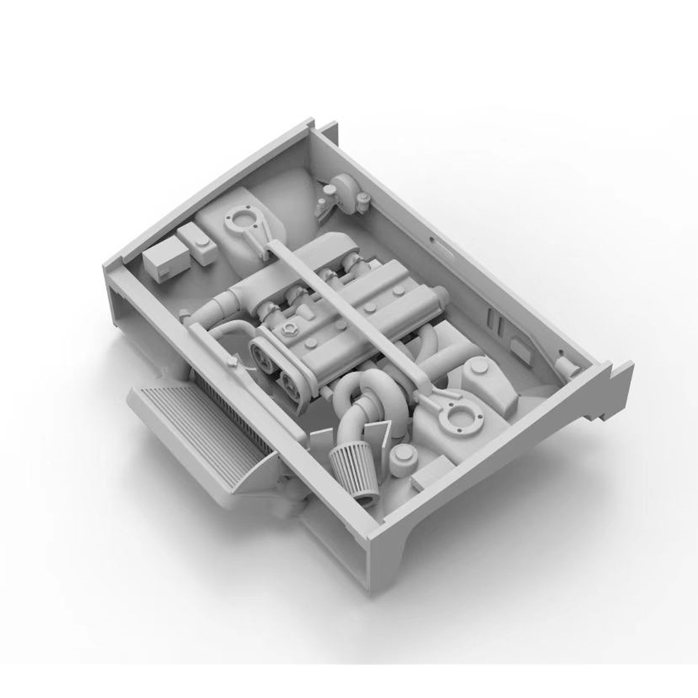 GT55racing 1/28 3D Printed Turbo Engine for KYOSHO TOYOTA AE86 Body