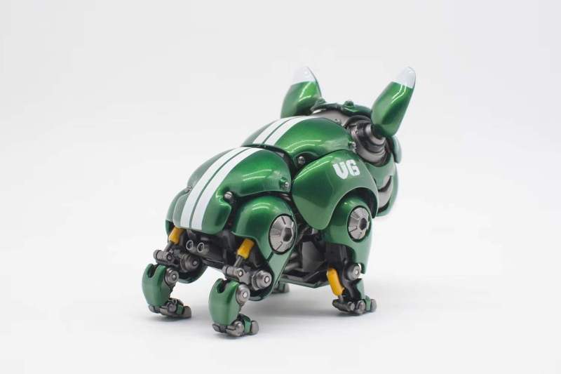 HWJ RAMBLER Mechanical Bulldog Red Green Robot Dog Action Figure