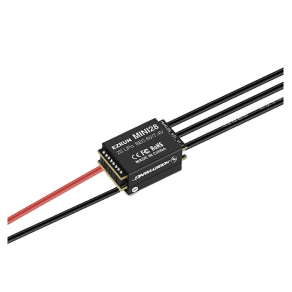 HOBBYWING EZRUN MINI28 Sensored Brushless ESC For MINIZ 1/24 1/28 #30101300(Black)