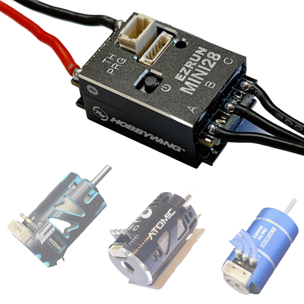 HOBBYWING EZRUN MINI28 Sensored Brushless ESC For MINIZ 1/24 1/28 #30101300(Black)