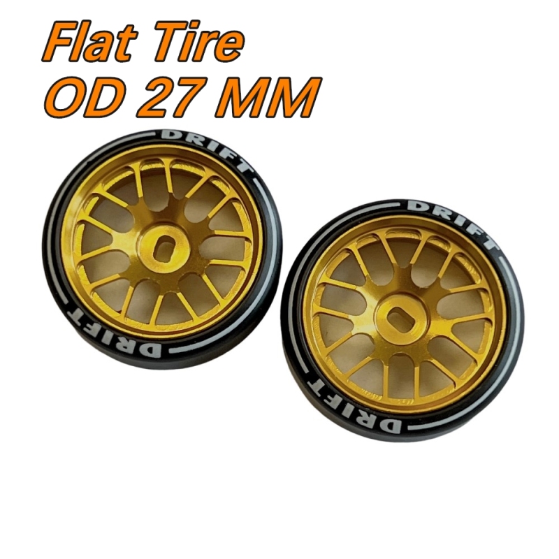 1/24 1/28 MINI-Z AWD 14-Fourteen Metal Wheel Gold (OD 22.5mm, 2PCS Offset+1.5) GT55racing #HG-GD14-15