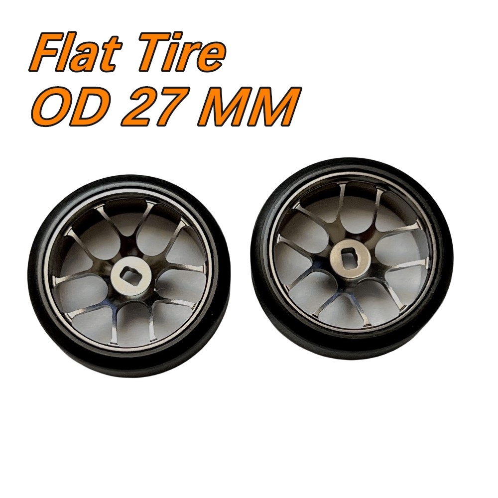 1/24 1/28 MINI-Z AWD CNC Magic Wheels Grey (OD 22.5mm) 2 pcs GT55racing #HG-Magic-G