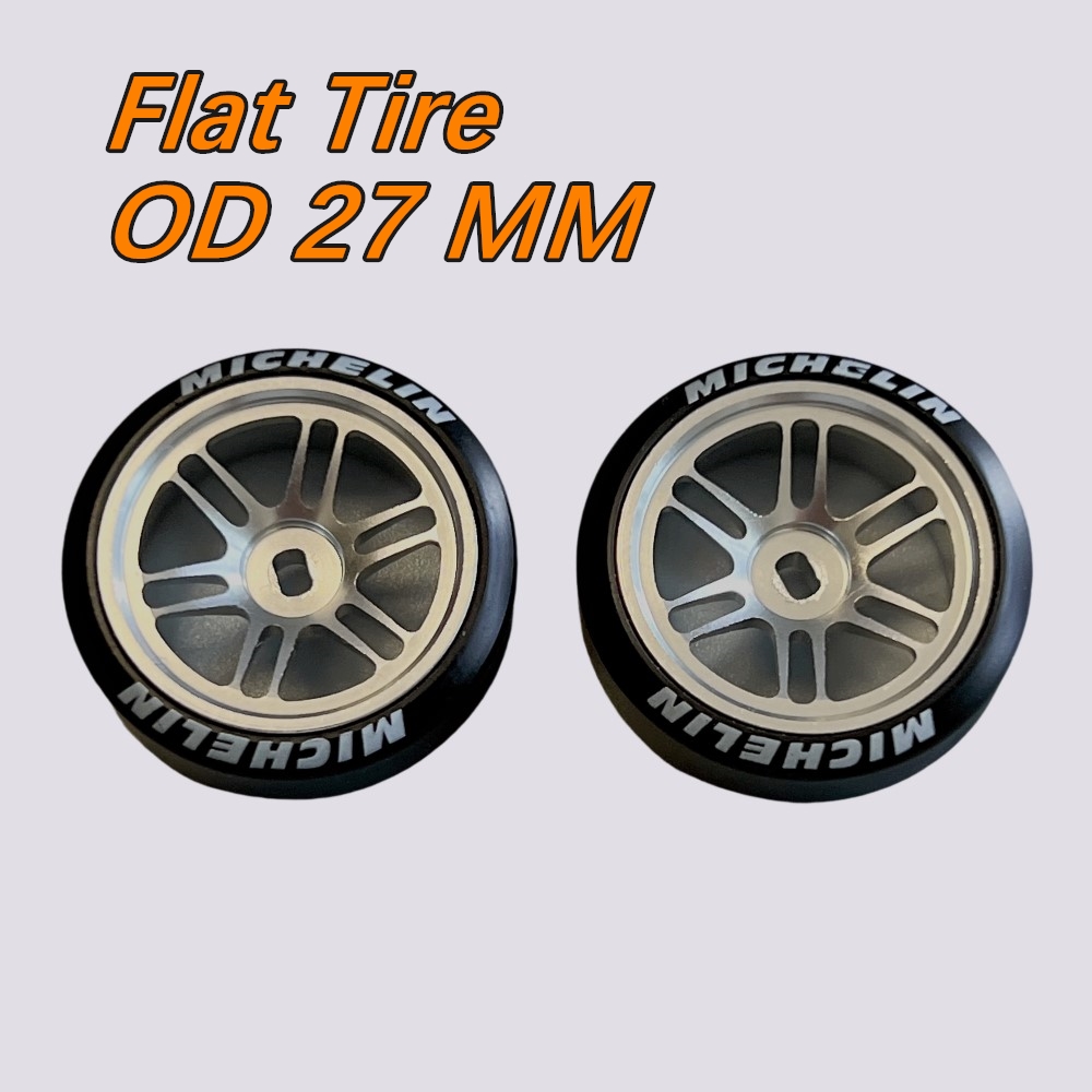 1/24 1/28 MINIZ AWD 12Spoke Metal Wheel Silver OD 22.5mm (2PCS
