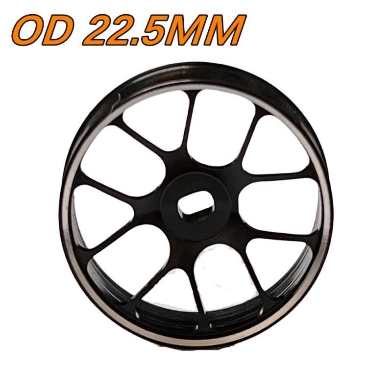 1/24 1/28 MINI-Z AWD CNC Magic Wheels Black (OD 22.5mm) 2 pcs GT55racing #HG- Magic-B