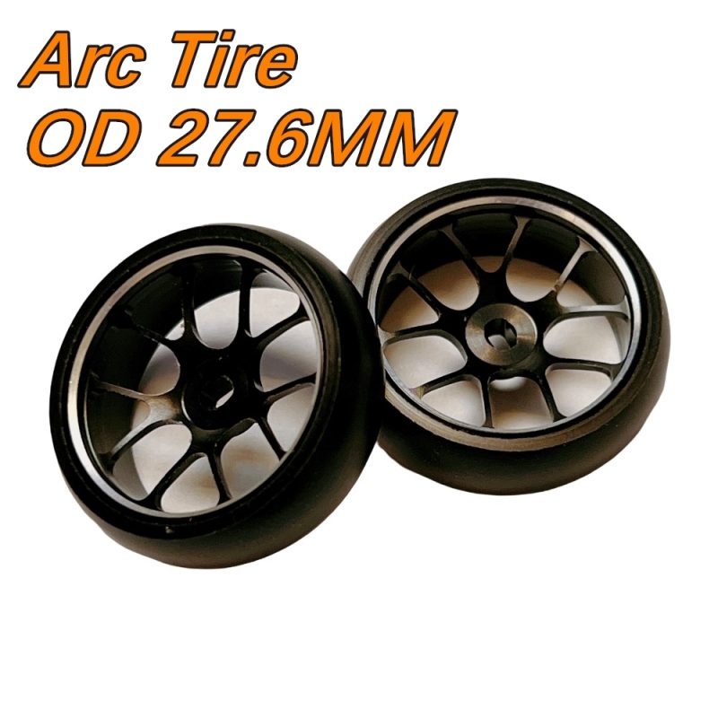 1/24 1/28 MINI-Z AWD CNC Magic Wheels Black (OD 22.5mm) 2 pcs GT55racing #HG- Magic-B