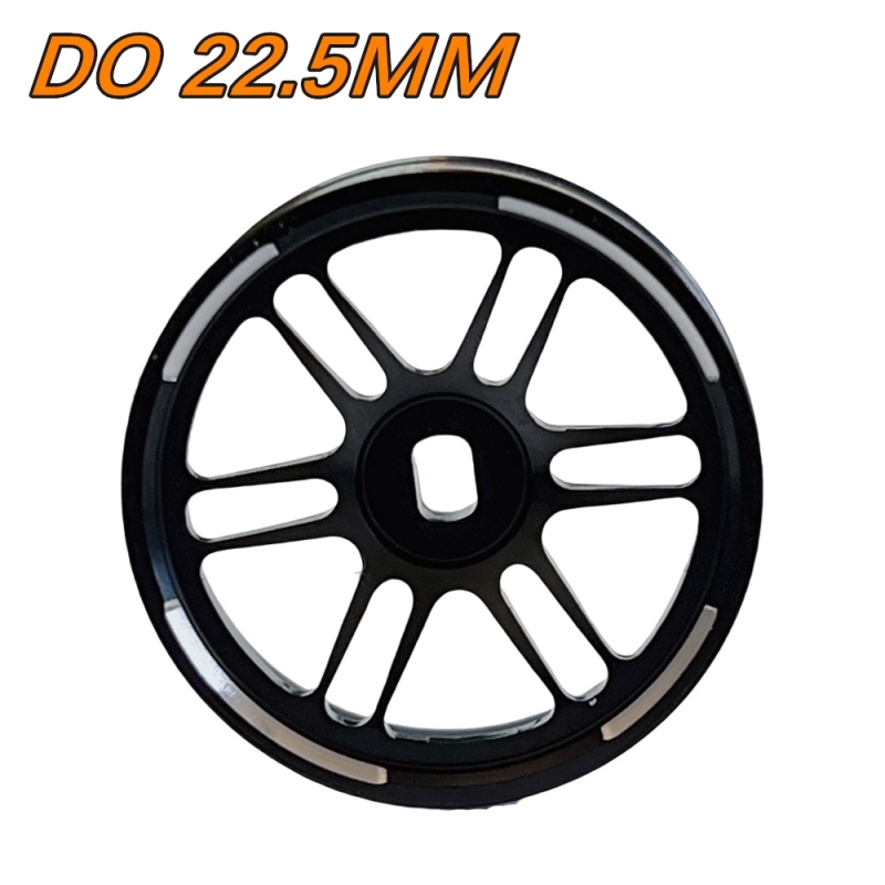 1/24 1/28 MINI-Z AWD 12-Spoke Metal Wheel Black OD 22.5mm (2PCS) GT55racing #HG-12F-B