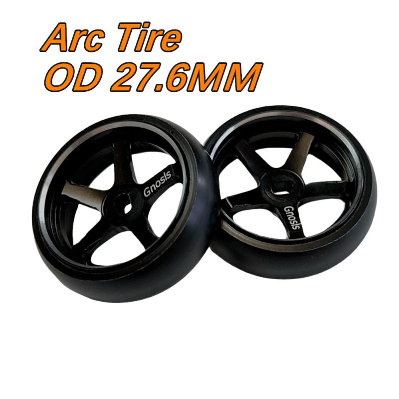 1/24 1/28 MINI-Z AWD CNC Five Spoke Wheels Black (DO 22.5mm) 2PCS GT55racing #HG-W5-BK