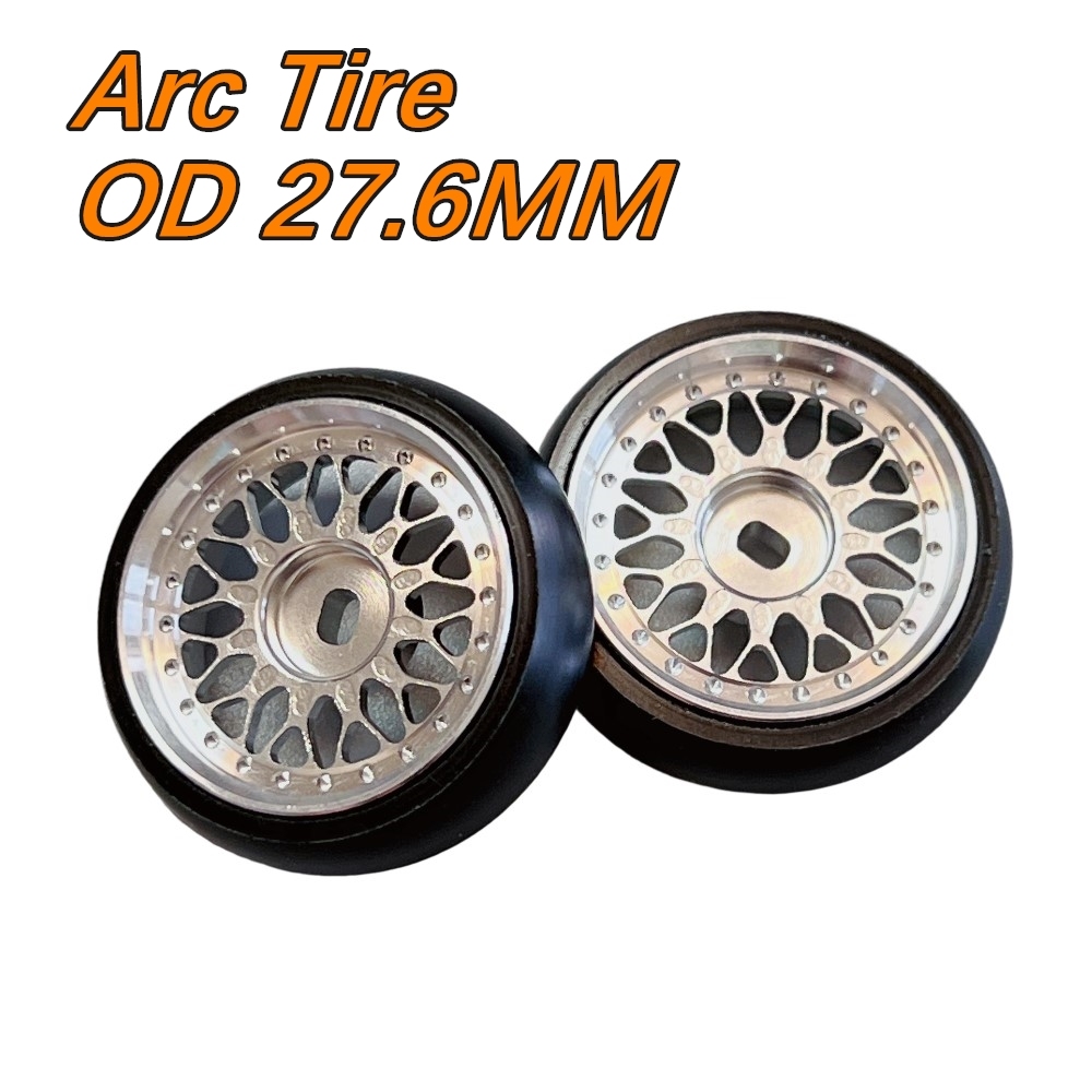 1/24 1/28 MINI-Z AWD BBS CNC Metal Wheel Silver (OD 22.5mm) 2pcs GT55racing #T-MX1011-SR