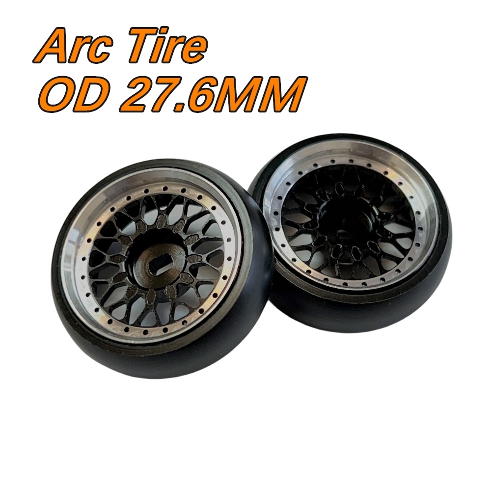 1/24 1/28 MINI-Z AWD BBS CNC Metal Wheel Black (OD 22mm) 2pcs GT55racing #T-MX1011-BK