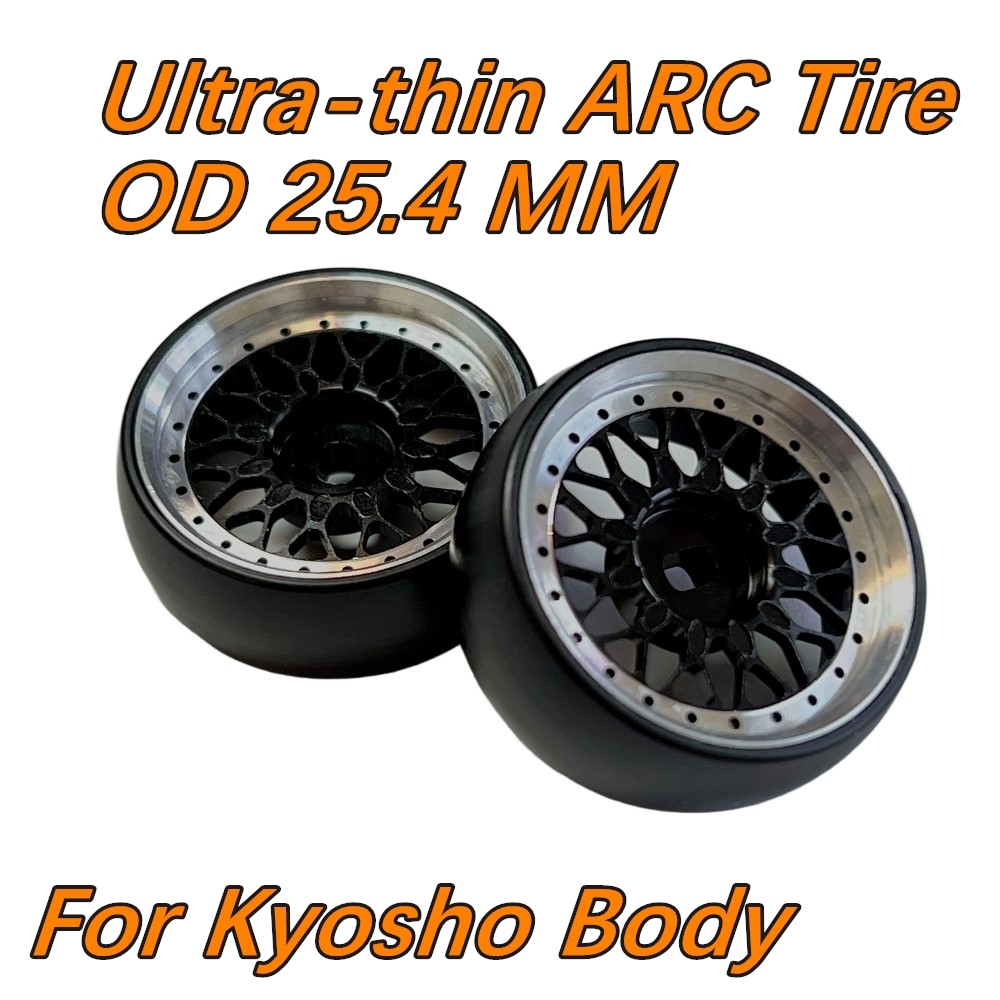 1/24 1/28 MINI-Z AWD BBS CNC Metal Wheel Black (OD 22mm) 2pcs GT55racing #T-MX1011-BK