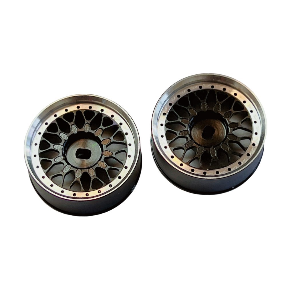 1/24 1/28 MINI-Z AWD BBS CNC Metal Wheel Black (OD 22mm) 2pcs GT55racing #T-MX1011-BK