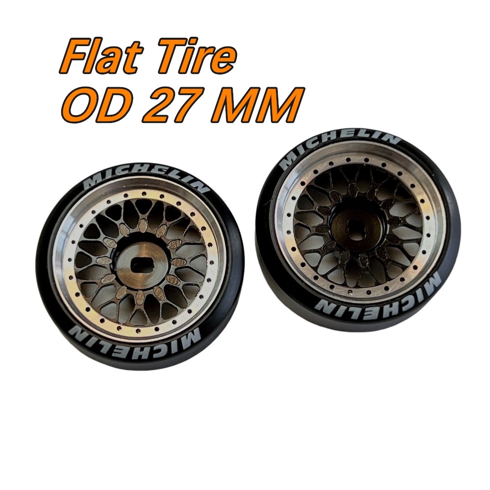 1/24 1/28 MINI-Z AWD BBS CNC Metal Wheel Black (OD 22mm) 2pcs GT55racing #T-MX1011-BK