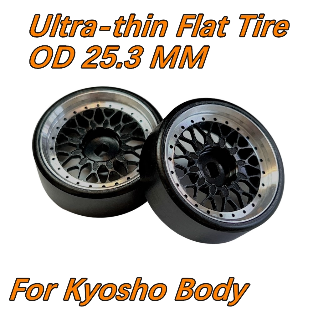 1/24 1/28 MINI-Z AWD BBS CNC Metal Wheel Black (OD 22mm) 2pcs GT55racing #T-MX1011-BK