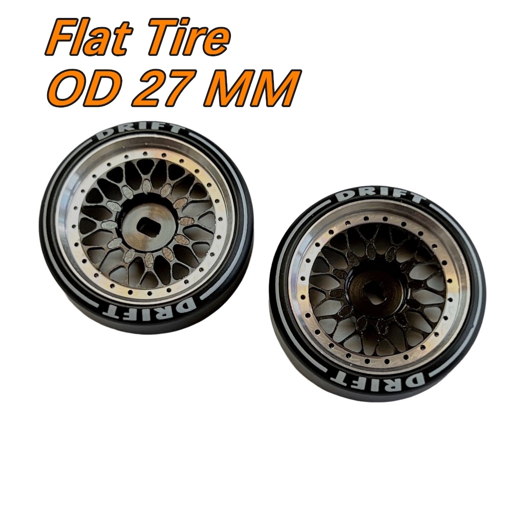 1/24 1/28 MINI-Z AWD BBS CNC Metal Wheel Black (OD 22mm) 2pcs GT55racing #T-MX1011-BK