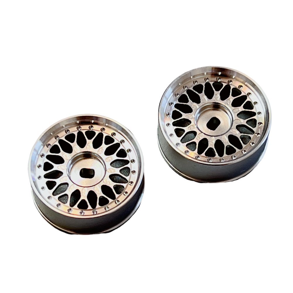1/24 1/28 MINI-Z AWD BBS CNC Metal Wheel Silver (OD 22.5mm) 2pcs GT55racing #T-MX1011-SR