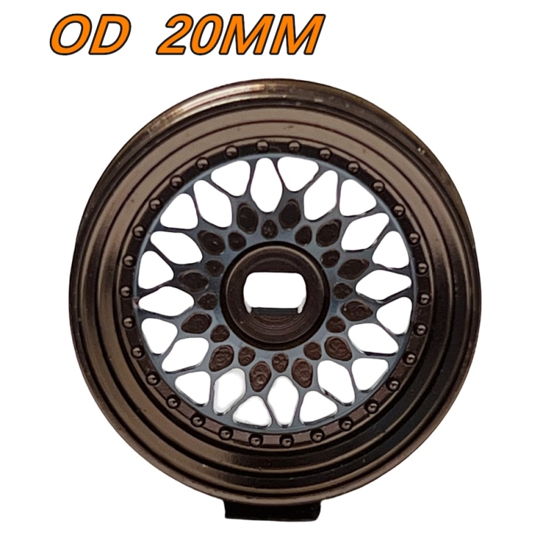 MINI-Z AWD BBS Metal Wheel Grey (OD 20mm, 2PCS) #BBS20-GY-NW