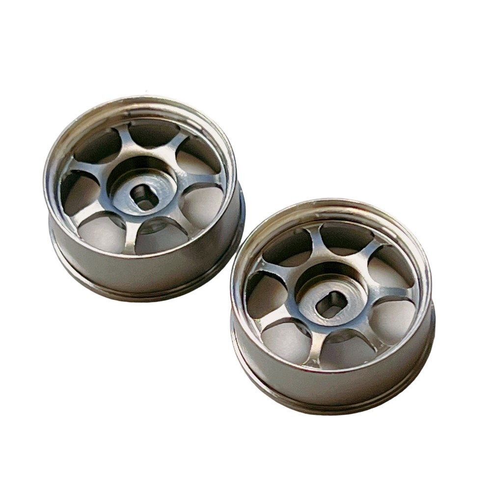 MINI-Z AWD 7-Spoke Wheels Metal Wheels Grey (OD 20MM, 2PCS) GT55RACING #T7-MX20-G