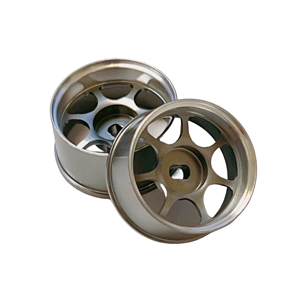 MINI-Z AWD 7-Spoke Wheels Metal Wheels Grey (OD 20MM, 2PCS) GT55RACING #T7-MX20-G