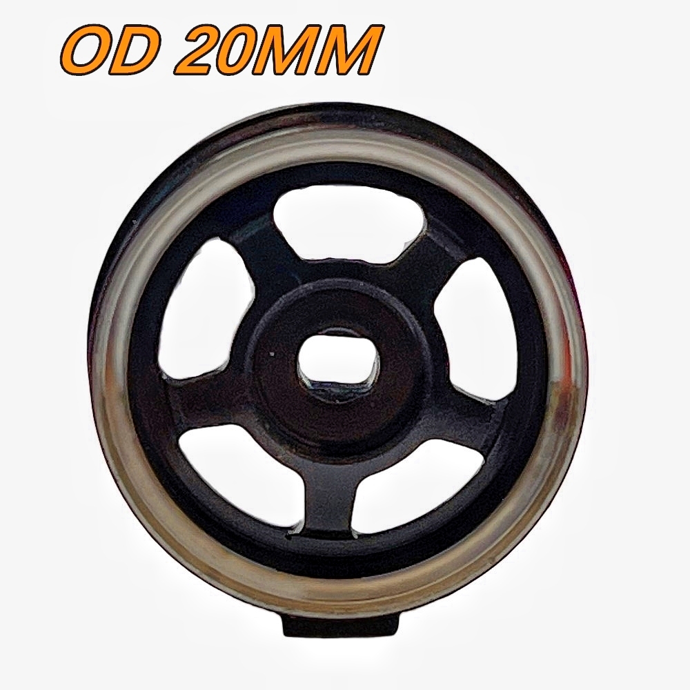 MINI-Z AWD 5-Spoke Metal Wheels Black (OD 20MM, 2PCS) GT55RACING #T5-MX20-B