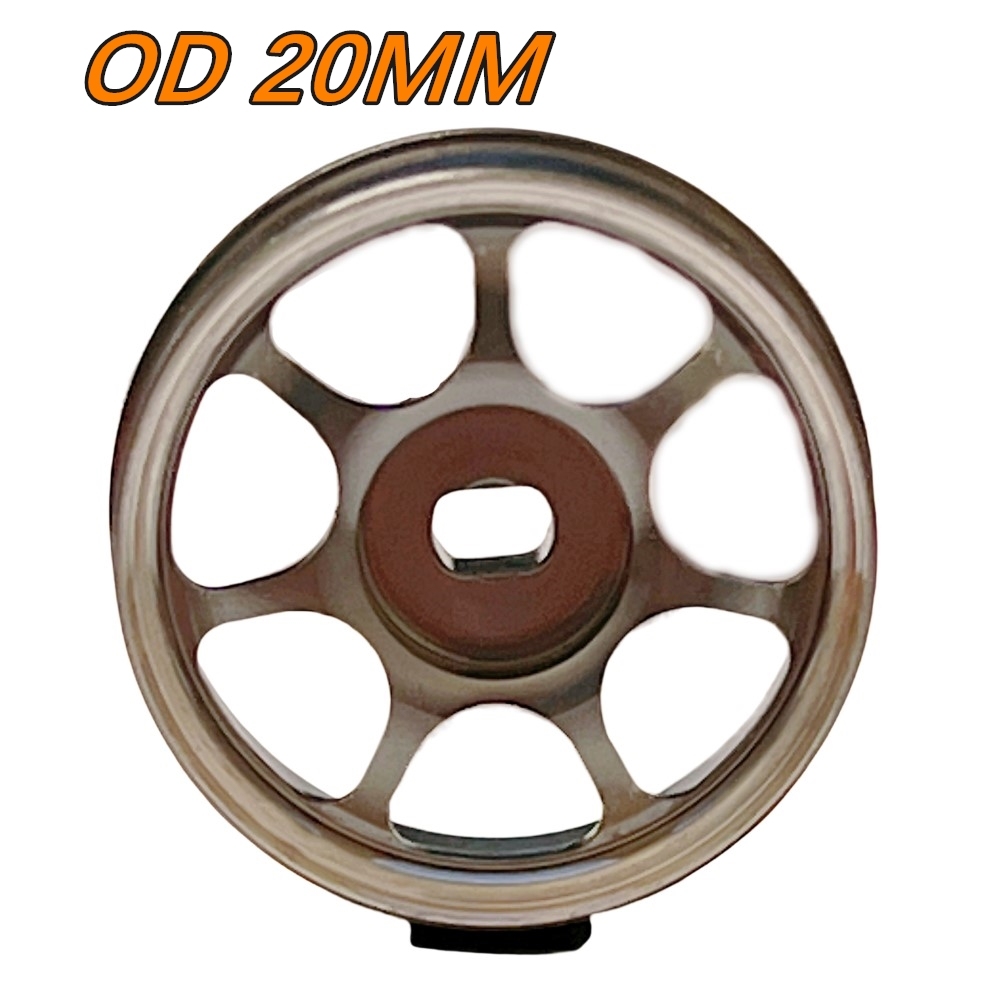 MINI-Z AWD 7-Spoke Wheels Metal Wheels Grey (OD 20MM, 2PCS) GT55RACING #T7-MX20-G