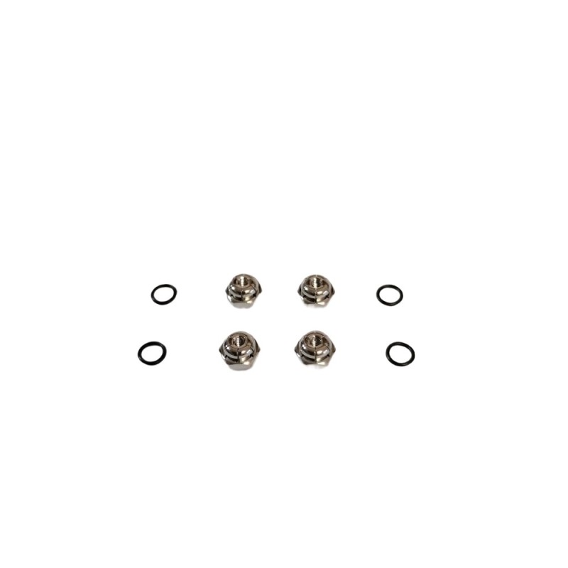 GL racing 2mm Lock Nuts - (Silver colour) 4pcs #AC011-S