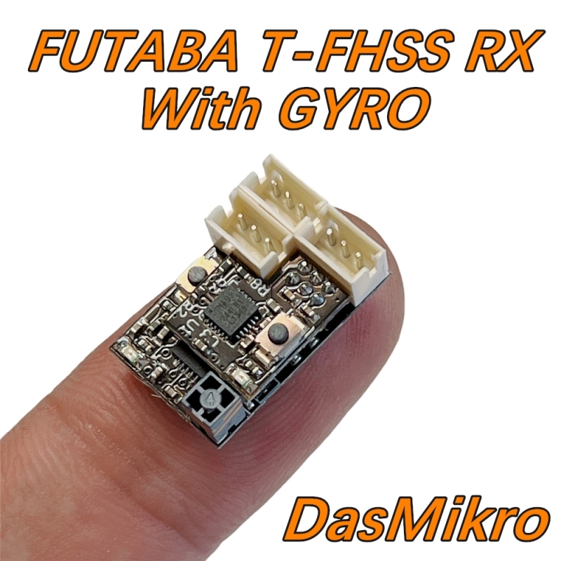 GT55Racing FUTABA T-FHSS NANO 4CH TOWER ANTENNA GYRO RECEIVER #DSK-504
