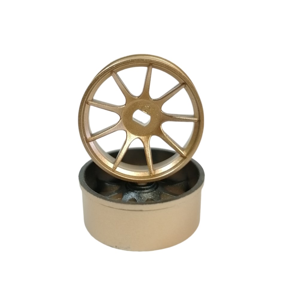 DXR 1/28 MP1 Machine Cutted Light Weight Wheel - AWD Gold OD 20MM