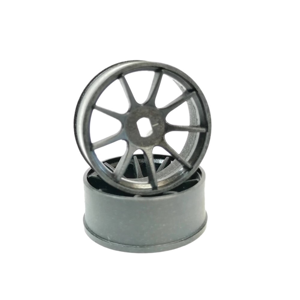 DXR 1/28  MP1 Machine Cutted Light Weight Wheel - AWD Black OD 20MM XRM001-N XRM001-W