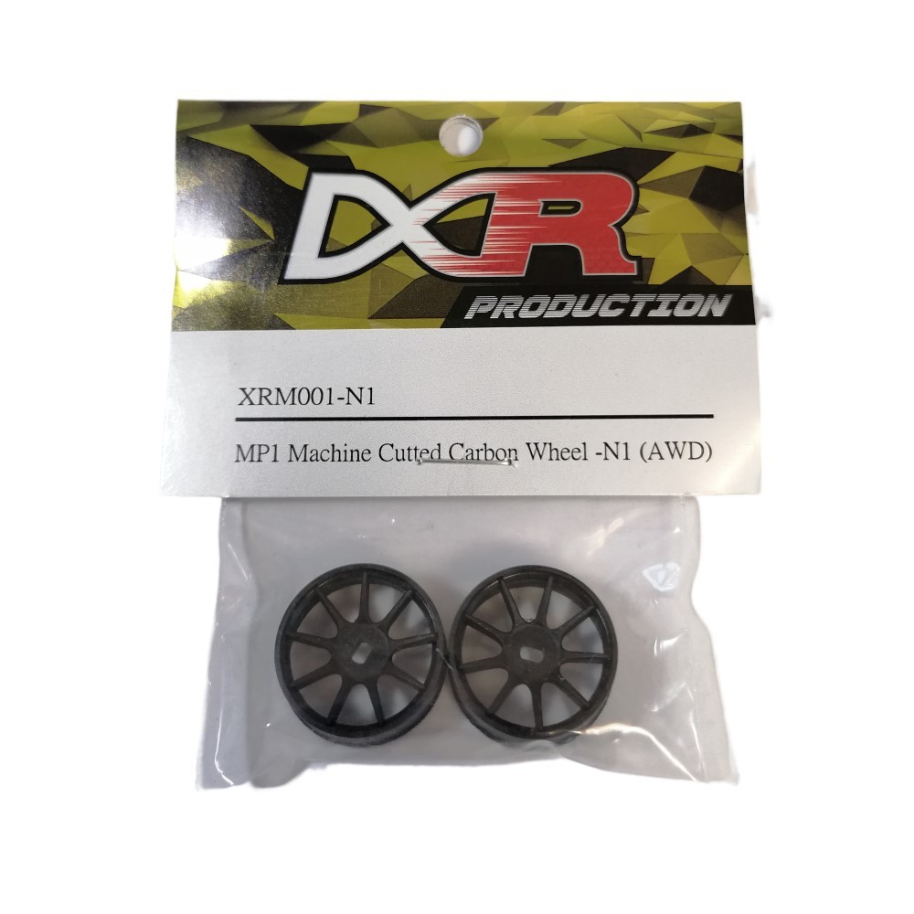 DXR 1/28  MP1 Machine Cutted Light Weight Wheel - AWD Black OD 20MM XRM001-N XRM001-W