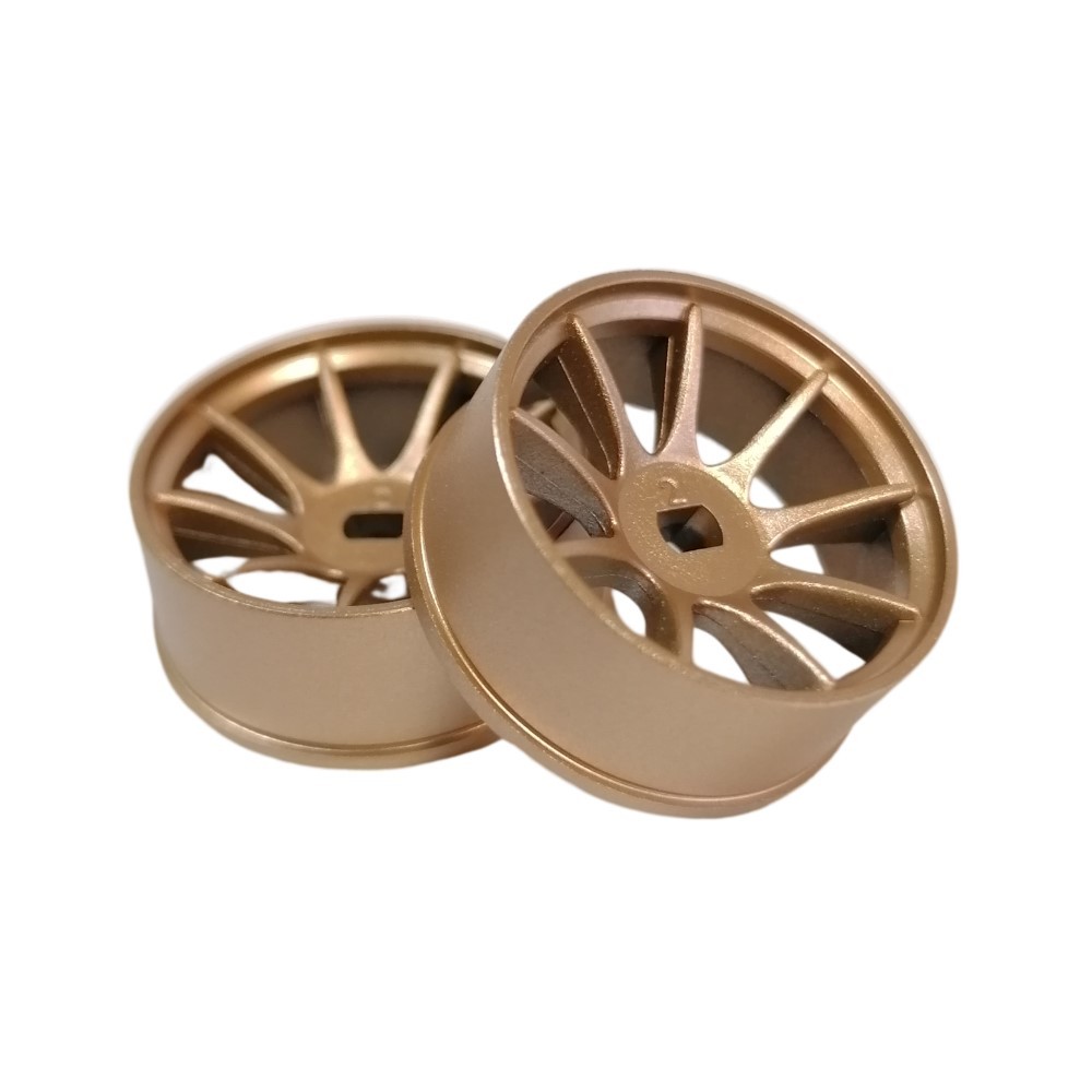 DXR 1/28  MP1 Machine Cutted Light Weight Wheel - AWD Gold OD 20MM XRM001G-N XRM001G-W