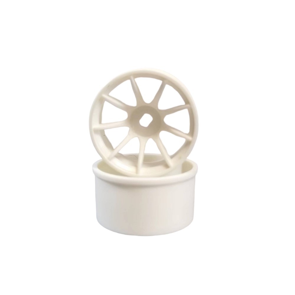 DXR 1/28  MP1 Machine Cutted Light Weight Wheel - AWD White OD 20MM XRM003-N XRM003-W