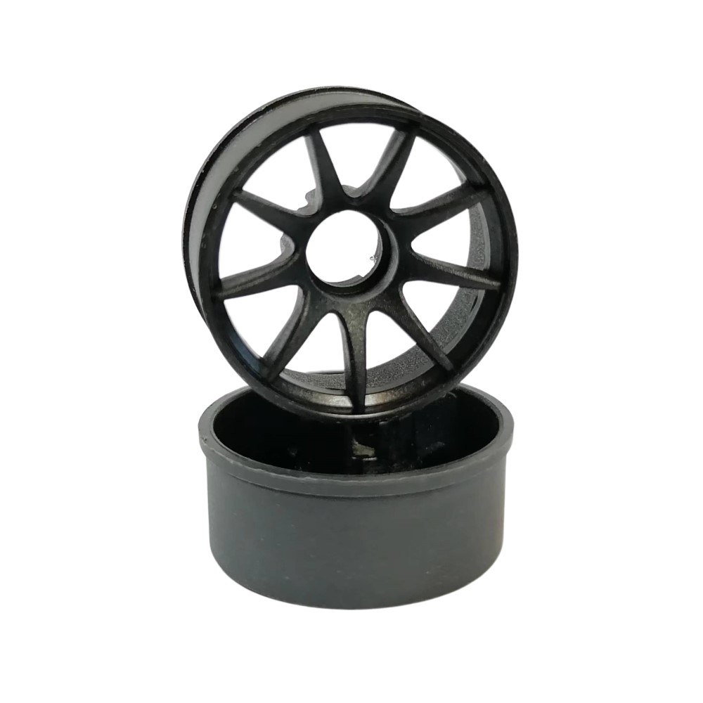 DXR 1/28 MP1 Machine Cutted Carbon Wheel SP - RWD Black OD 20MM