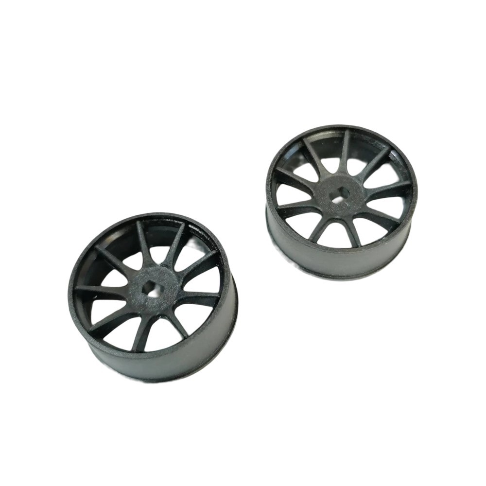 DXR 1/28  MP1 Machine Cutted Light Weight Wheel - AWD Black OD 20MM XRM001-N XRM001-W