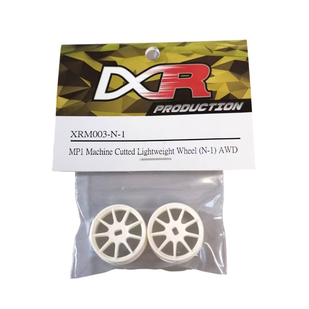 DXR 1/28  MP1 Machine Cutted Light Weight Wheel - AWD White OD 20MM XRM003-N XRM003-W