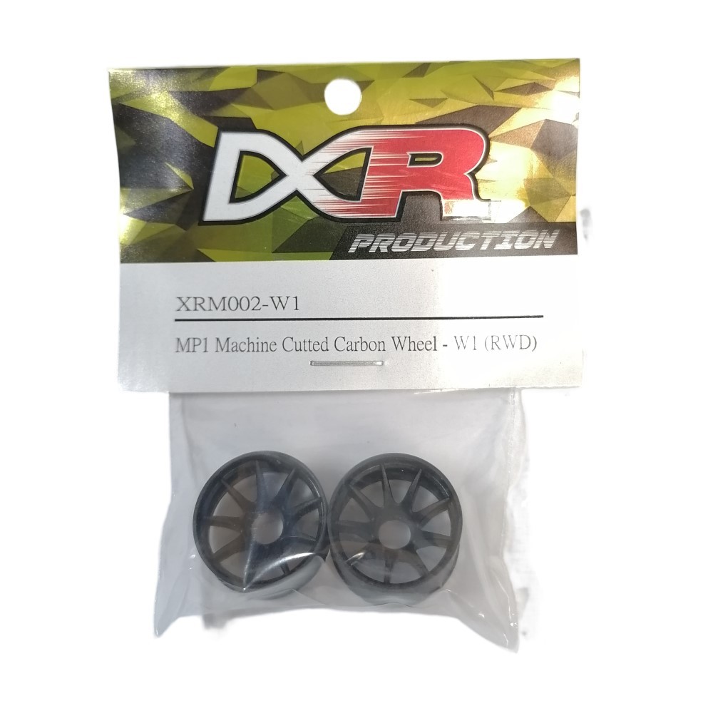 DXR 1/28 MP1 Machine Cutted Carbon Wheel SP - RWD Black OD 20MM XRM002-W XRM002-N