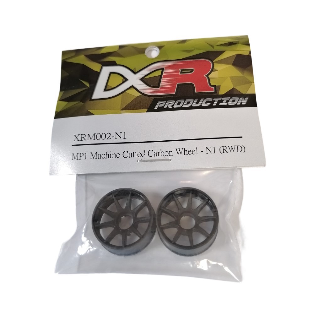 DXR 1/28 MP1 Machine Cutted Carbon Wheel SP - RWD Black OD 20MM XRM002-W XRM002-N