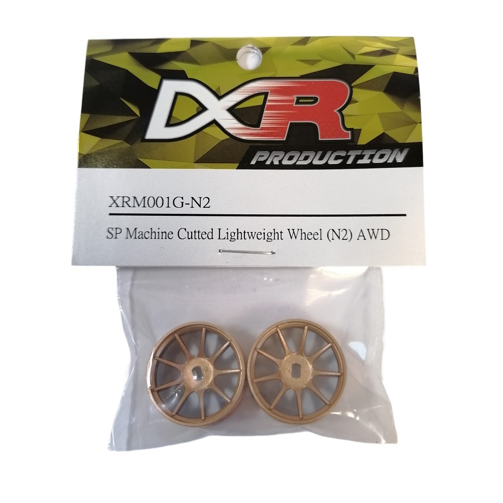 DXR 1/28  MP1 Machine Cutted Light Weight Wheel - AWD Gold OD 20MM XRM001G-N XRM001G-W
