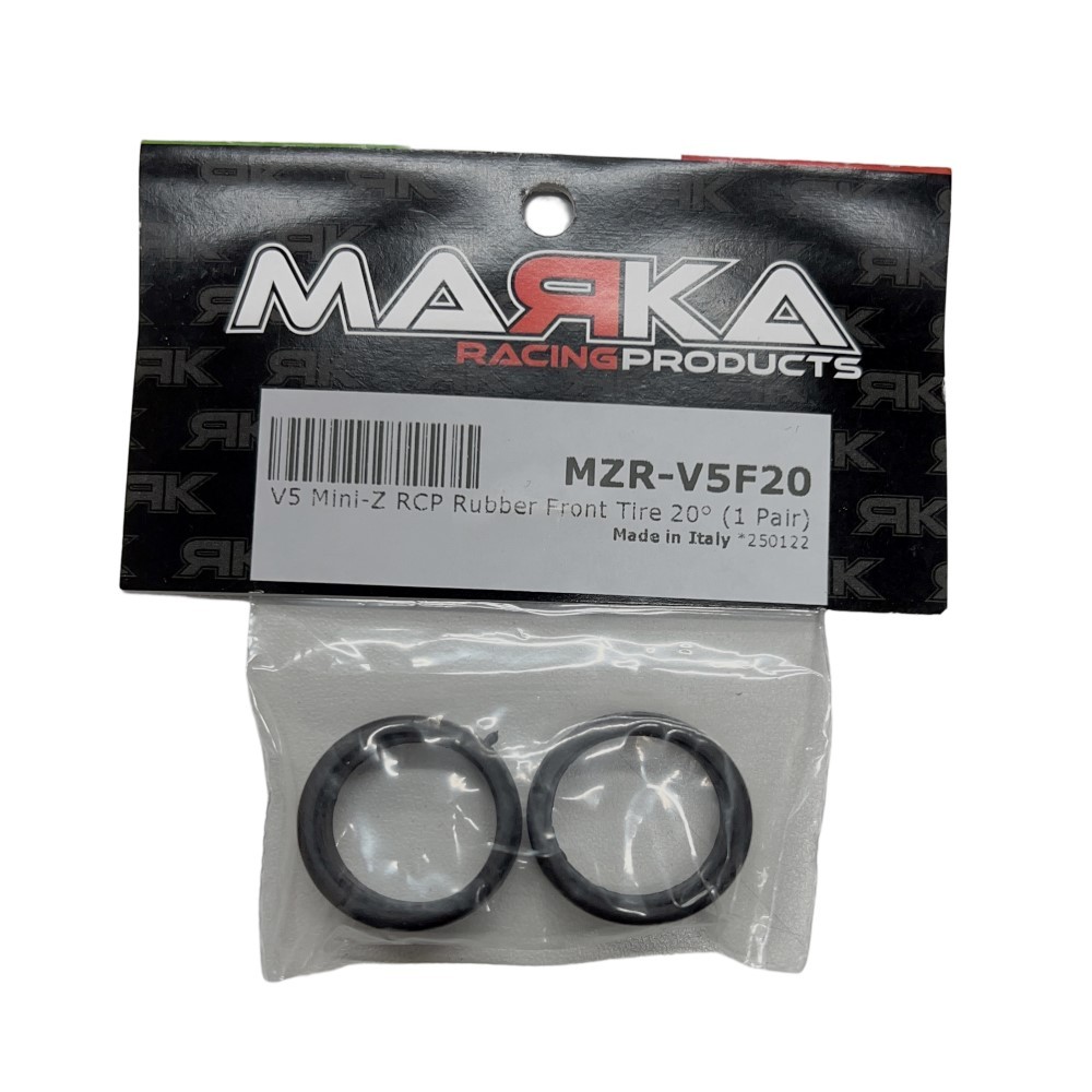 MARKA V5 MINI-Z RCP RUBBER FRONT TIRE 20° - SOFT (1 Pair) MZR-V5F20
